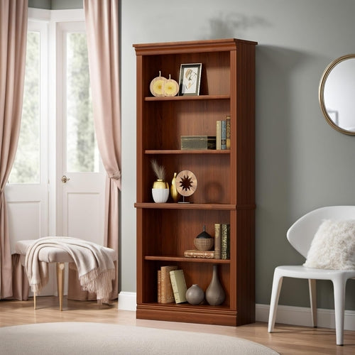 Bookcase Bookshelves, 5-Shelf Tall Bookcase 72" Wood Open Display