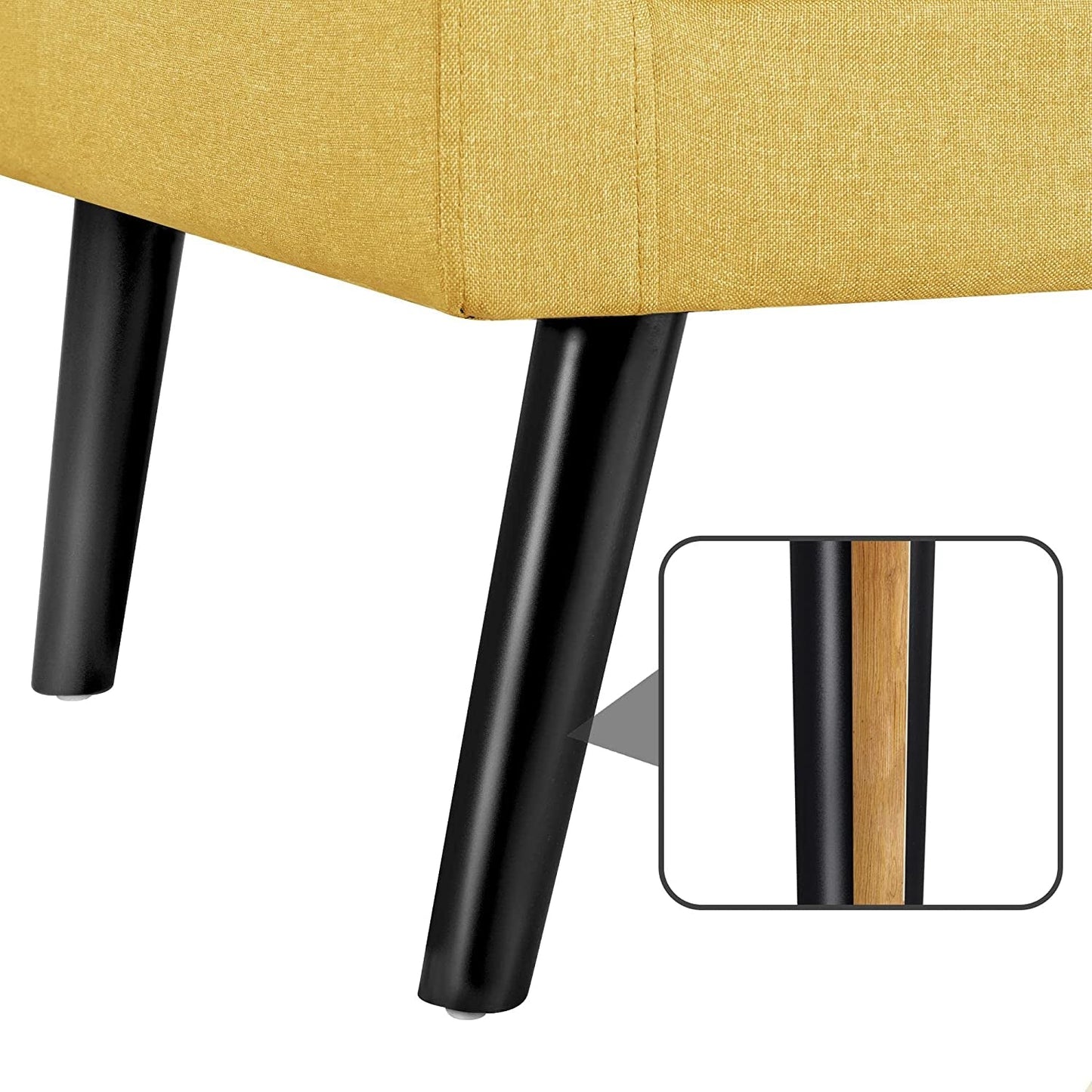 Yellow Mid-Century Modern Accent Chair