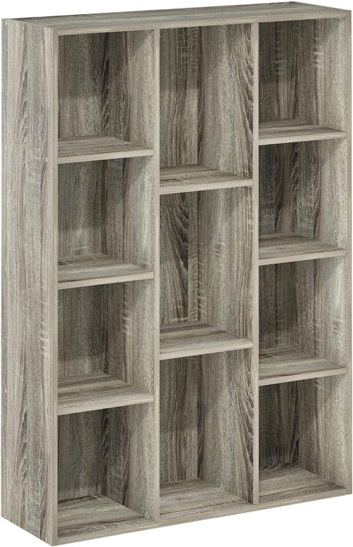 Luder 11-Cube Reversible Open Shelf Bookcase, French Oak