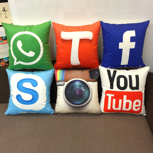 Social Logo Pillow