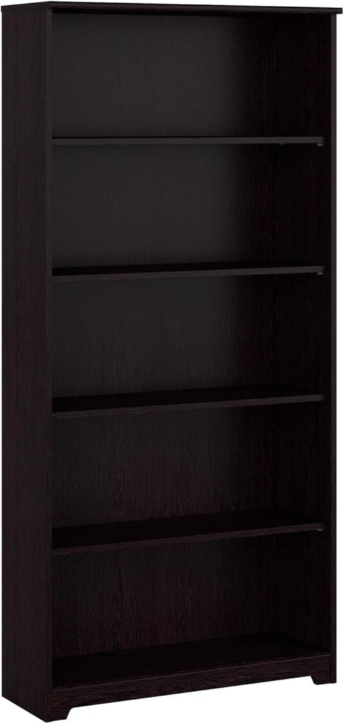 Bush Furniture Tall 5 Shelf Bookcase, Large Open Bookshelf, Sturdy