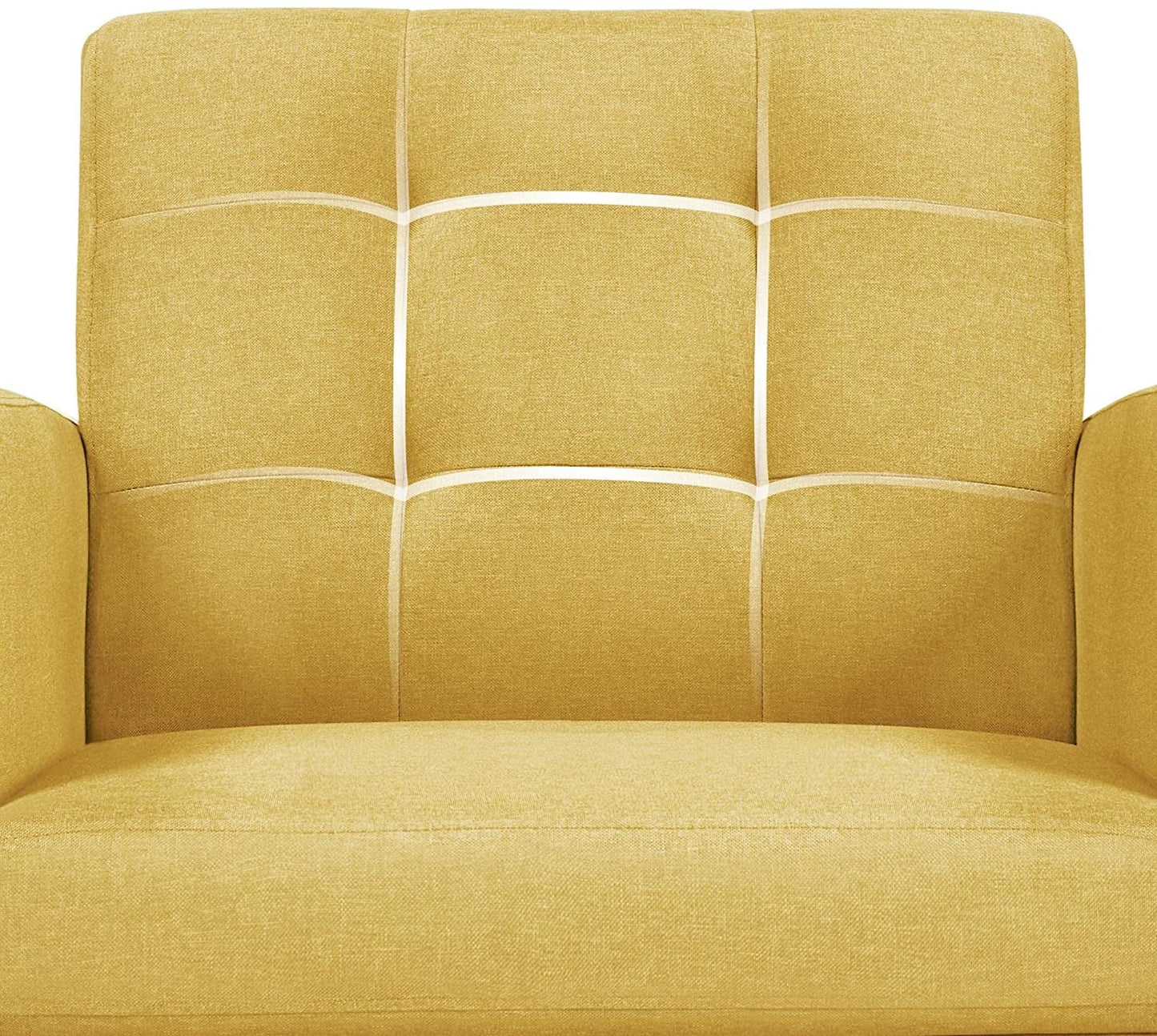Yellow Mid-Century Modern Accent Chair