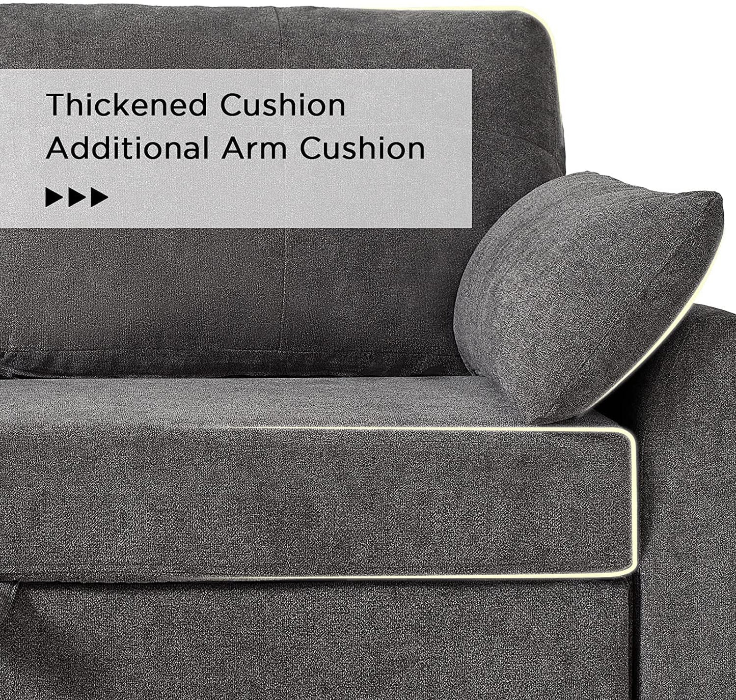 Gray Sectional Sleeper Sofa with Storage Chaise