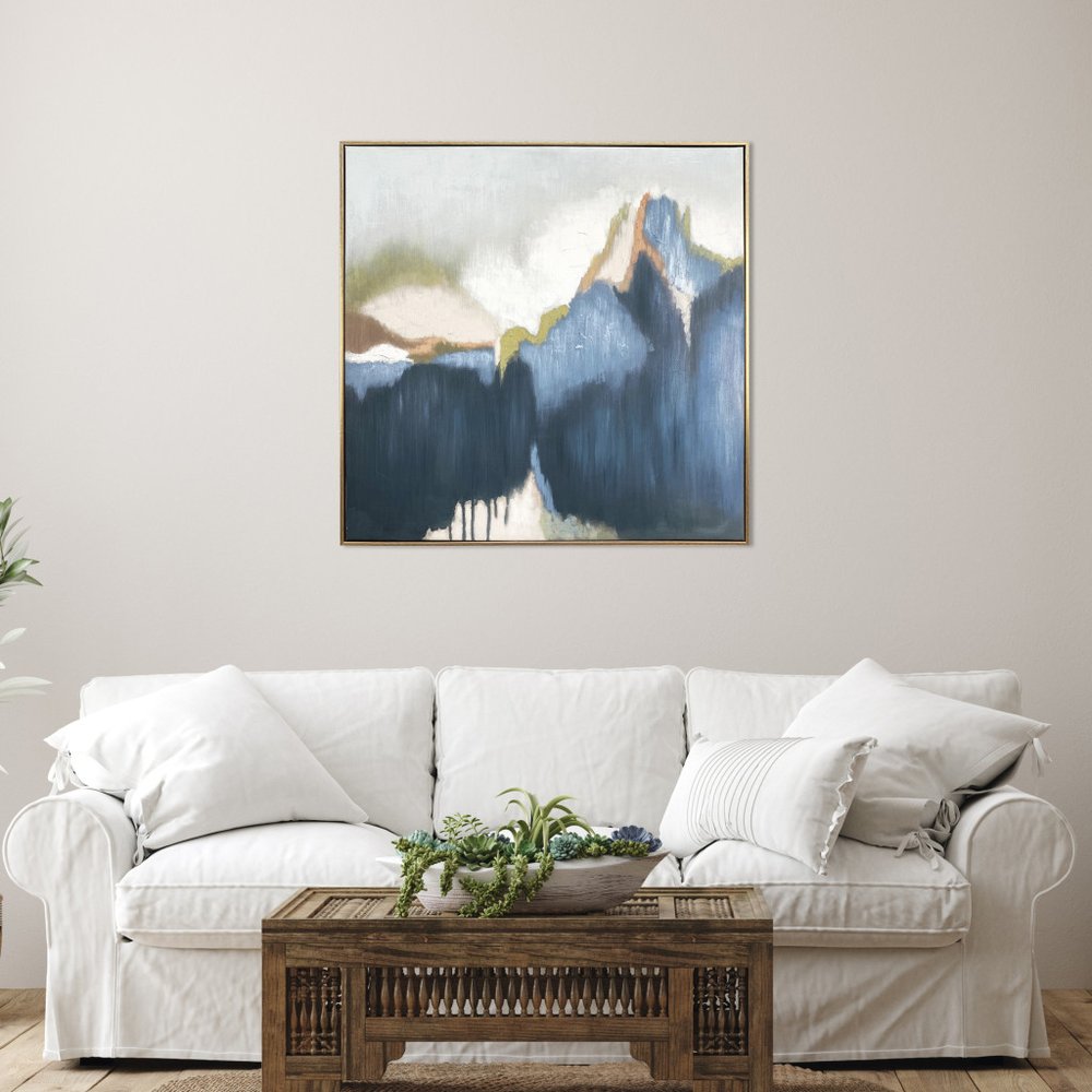 Abstract Vision Gold Floater Frame Painting Wall Art