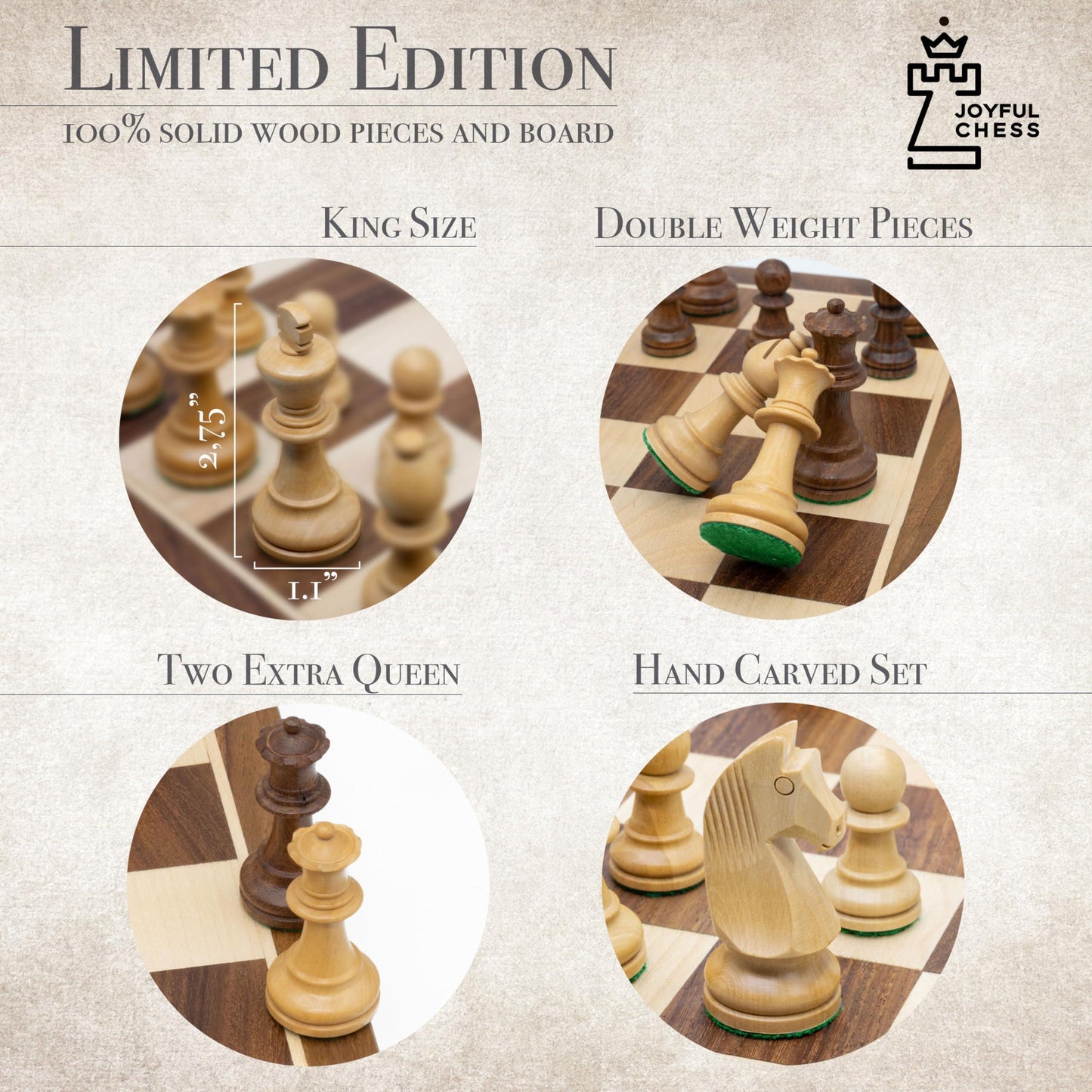 15 Chess Set – Chess Board Game Adults – Wooden Chess Set Adults