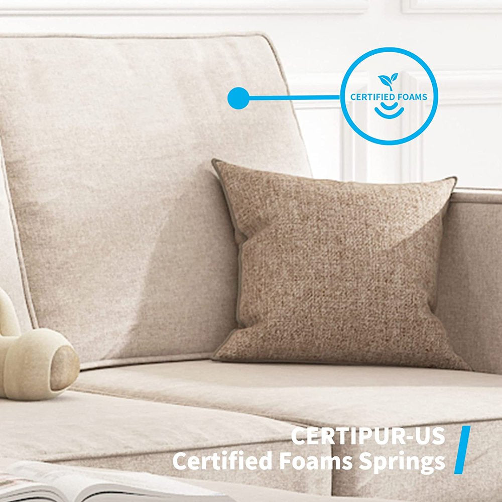 Convertible Sectional Sofa Couch with Storage Ottoman, 3 Pcs Couch Set