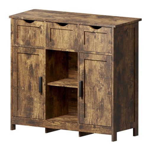 Storage Cabinets,Wooden Floor Cabinet,with Drawers And Shelves Storage