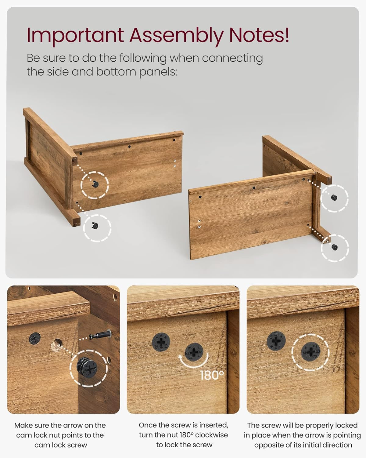 Rustic Walnut Buffet Cabinet with Adjustable Shelves