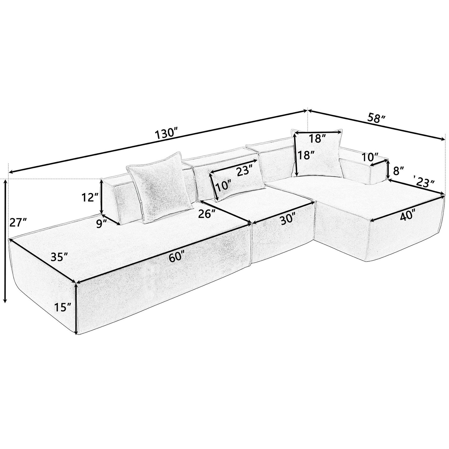 Modular combination living room sofa set, modern minimalist sofa, free