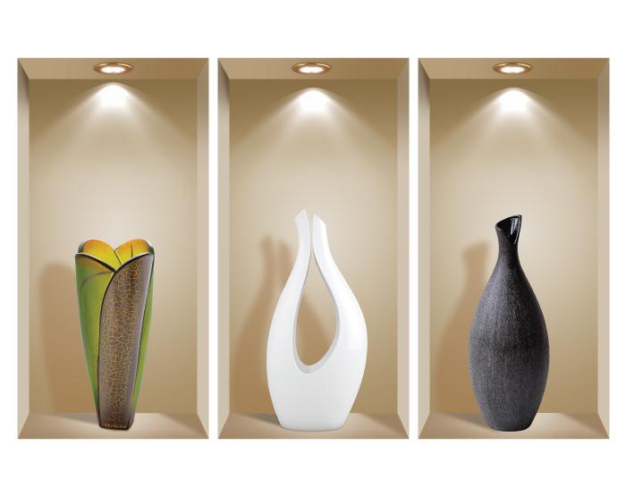 3D Niche Wall Art Decals - Set Of 3 | Easy To Apply, Stunning