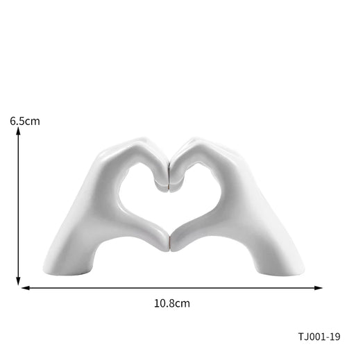 Resin Love Gesture Sculpture Desktop Decoration Sculpture Doll Nordic