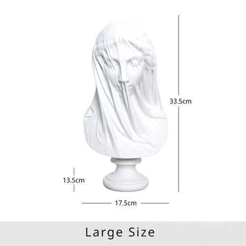 Veiled Lady Bust Greek Goddess Statue Classic Roman Mythology Gifts