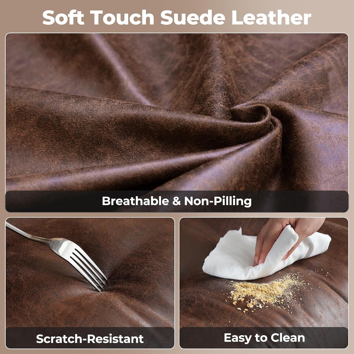 Ergonomic Office Chair,Modern Computer Desk Chair,High Back Suede
