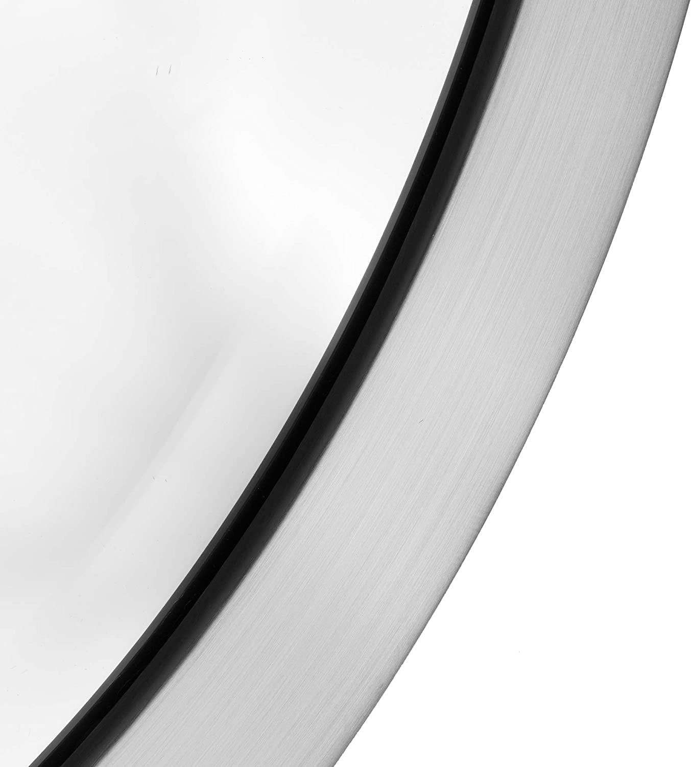 Head West Brushed Nickel Stainless Steel Oval Framed Beveled Accent