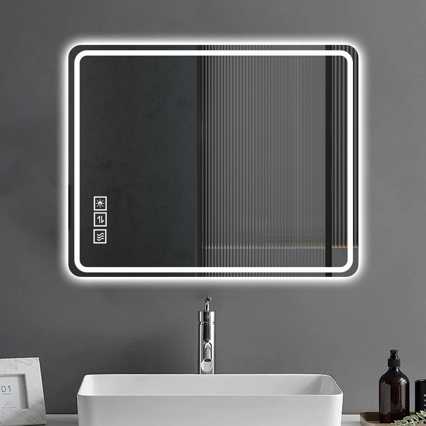 40x32 Inch LED Bathroom Mirror Vanity Mirrors with Front Lights Wall