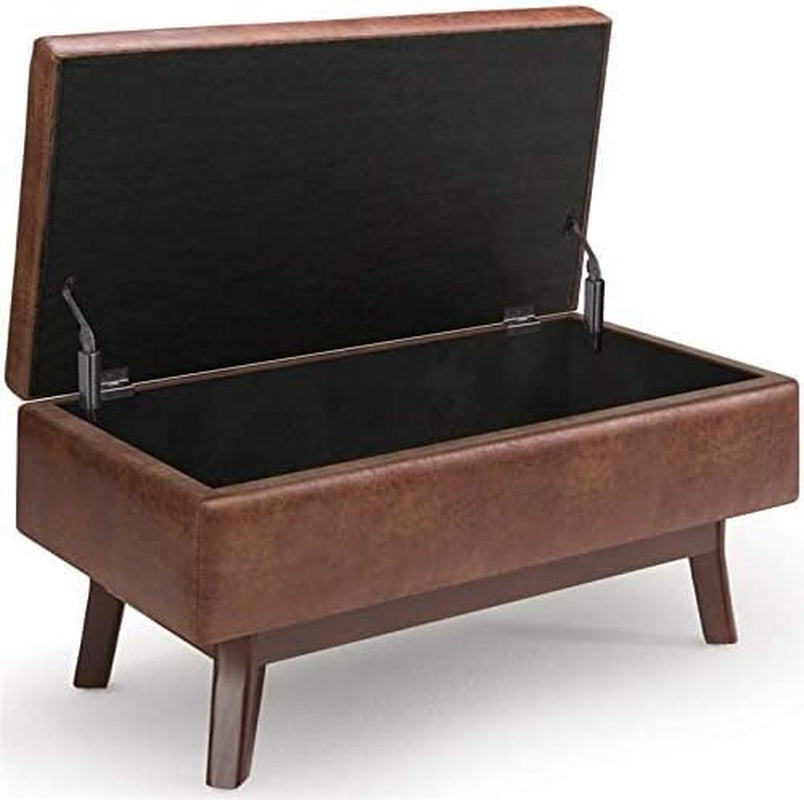 Mid Century Modern Coffee Table with Storage Ottoman