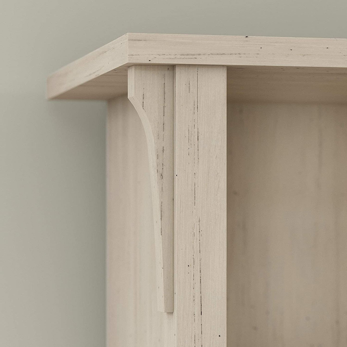 Antique White 5 Shelf Bookcase by Bush Furniture