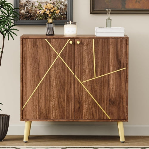 Storage Cabinet with Doors, Modern Sideboard Accent Cabinet, Buffet