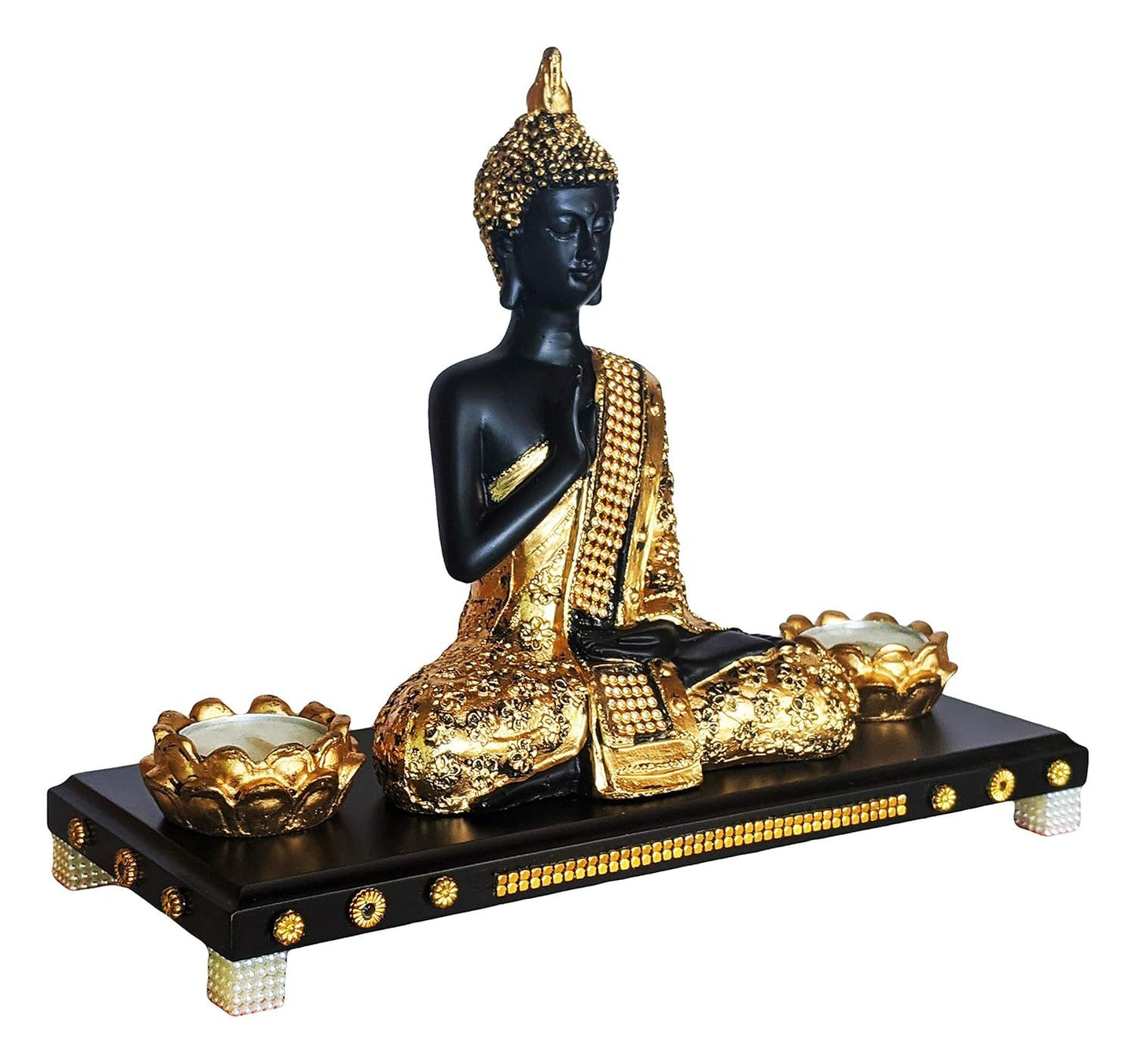 Mariners Creation Multicolor Meditating Gautam Buddha Statue |