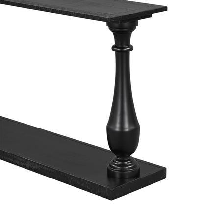 Vintage Sofa Table Console Table with Luxurious Pine Veneer and