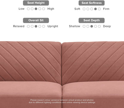 Chloe Futon Sofa Bed with Tapered Legs