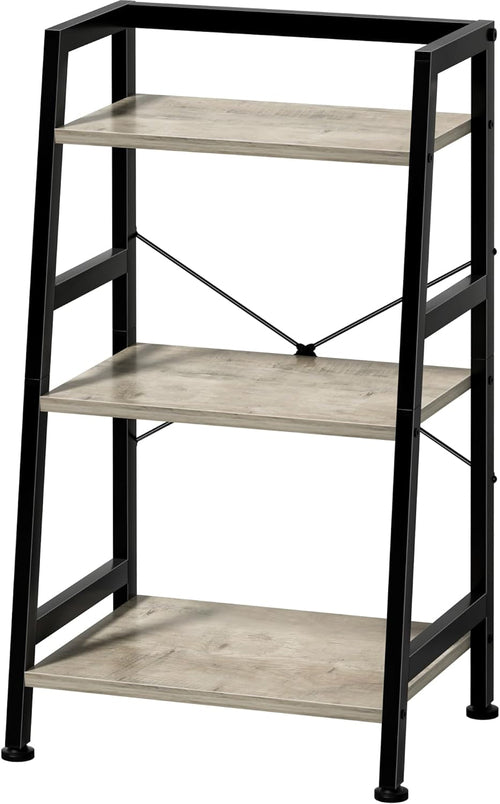 3-Tier Bookshelf, Ladder Shelf, Stand up Shelves, Industrial Bookcase