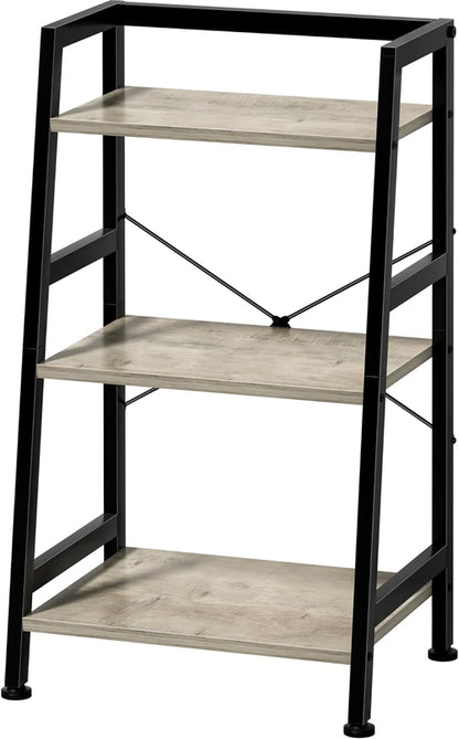 3-Tier Bookshelf, Ladder Shelf, Stand up Shelves, Industrial Bookcase