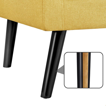 Yellow Mid-Century Modern Accent Chair