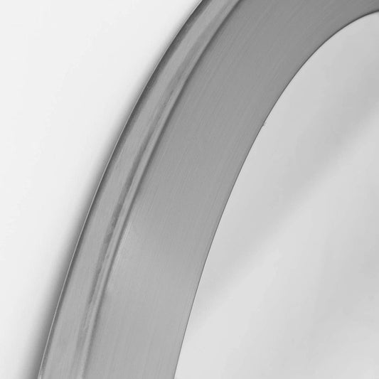 Head West Brushed Nickel Stainless Steel Oval Framed Beveled Accent