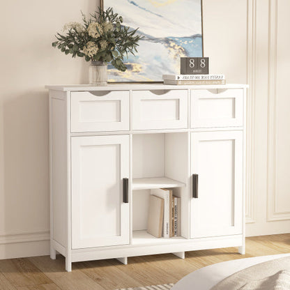 Storage Cabinets,Wooden Floor Cabinet,with Drawers And Shelves Storage