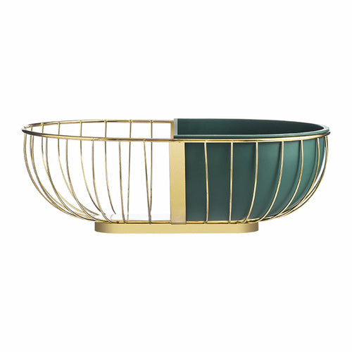Metal Hollowed Out Fruit Vegetable Snack Tray Bowl Basket