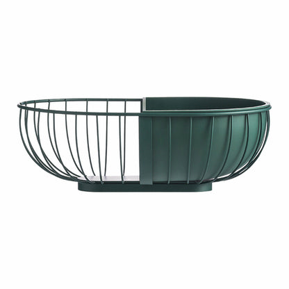 Metal Hollowed Out Fruit Vegetable Snack Tray Bowl Basket