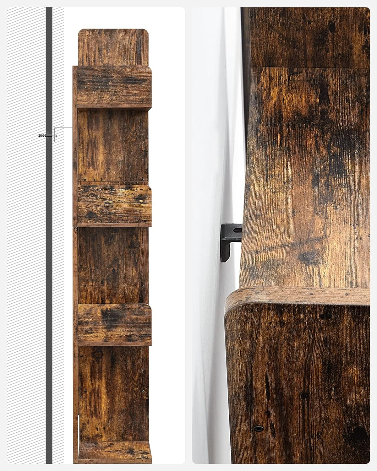 Bookshelf, Tree-Shaped Bookcase with 13 Storage Shelves, Rounded