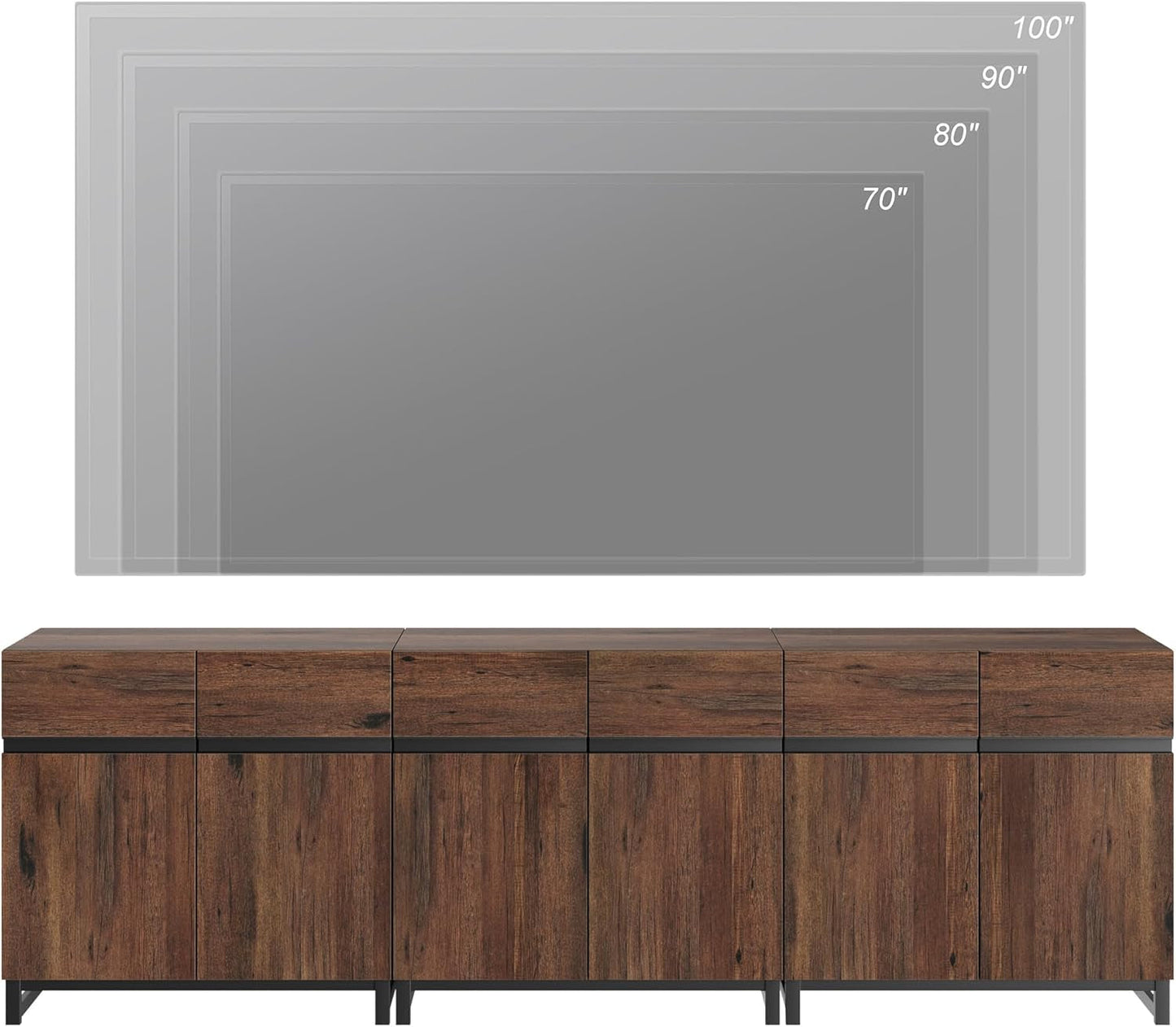 Modern TV Stand for Tvs up to 100 Inch, 3 in 1 Entertainment Center TV