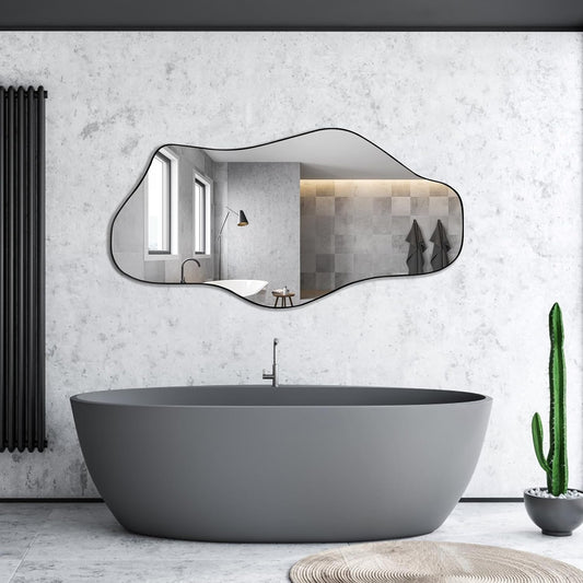 Modern Decorative Irregular Mirror with Asymmetrical Body Shape and