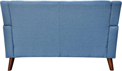 Blue Mid-Century Modern Loveseat Stylish and Comfortable