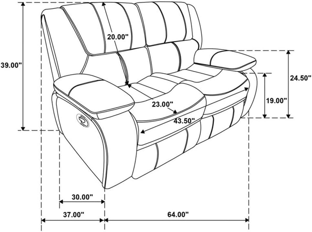 Red Faux Leather Reclining Loveseat rana