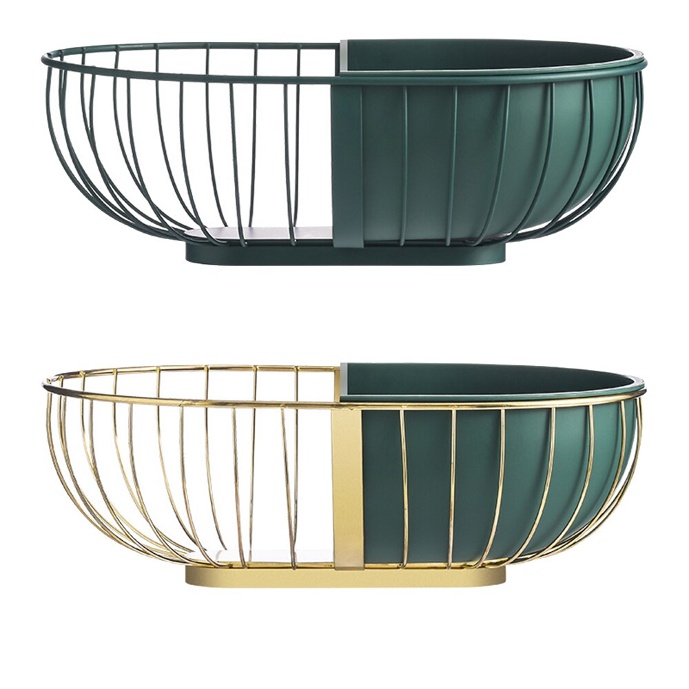 Metal Hollowed Out Fruit Vegetable Snack Tray Bowl Basket