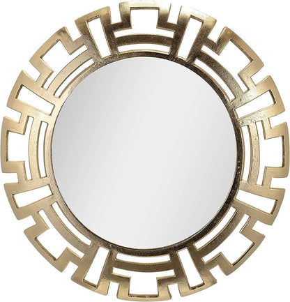 Gold Tribal round Mirror, Contemporary Style