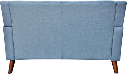Blue Mid-Century Modern Loveseat Stylish and Comfortable