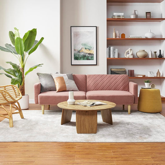 Chloe Futon Sofa Bed with Tapered Legs