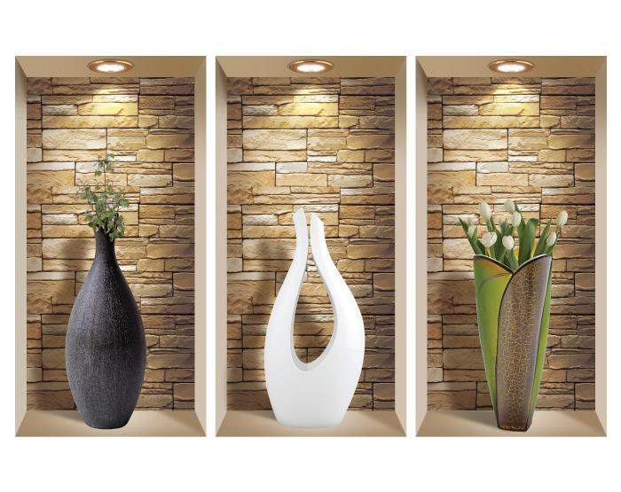 3D Niche Wall Art Decals - Set Of 3 | Easy To Apply, Stunning