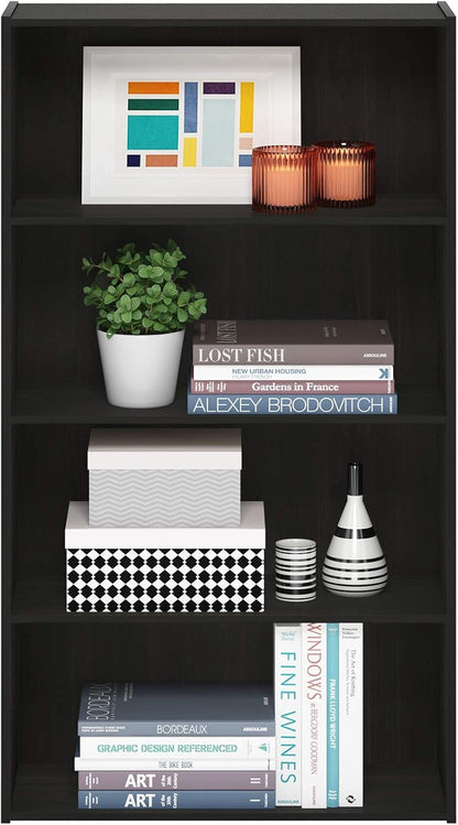 Pasir 4-Tier Bookcase / Bookshelf / Storage Shelves, Espresso