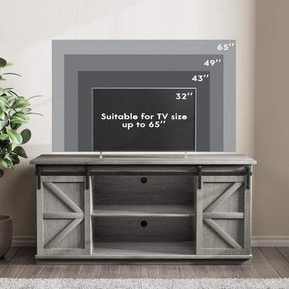 TV Stand for 65 Inch TV, Entertainment Center with Storage Cabinets