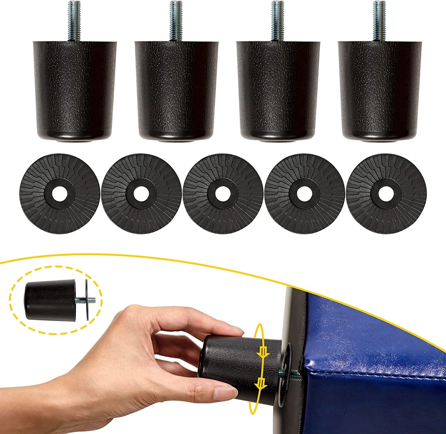 Luxury Leather Storage Ottoman Foot Rest Cube