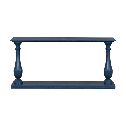 Vintage Sofa Table Console Table with Luxurious Pine Veneer and