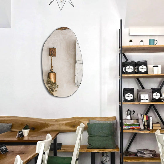 Irregular Wall Mirror Asymmetrical Bathroom Mirror Frameless Mirror