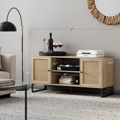 74101 Mina Modern TV Stand, Entertainment Cabinet, Media Console with