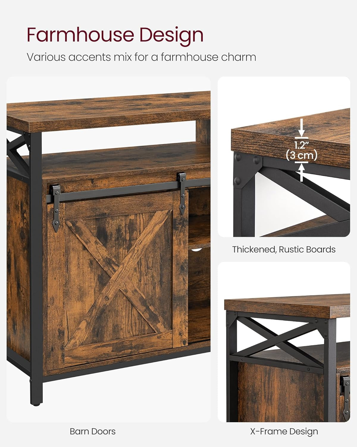 TV Stand for 65 Inch TV, Entertainment Center, TV Table and Console,