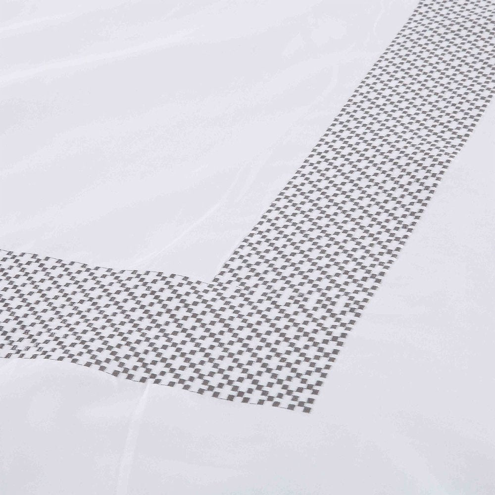 Gray and White Queen 100% Cotton 200 Thread Count Washable Duvet Cover